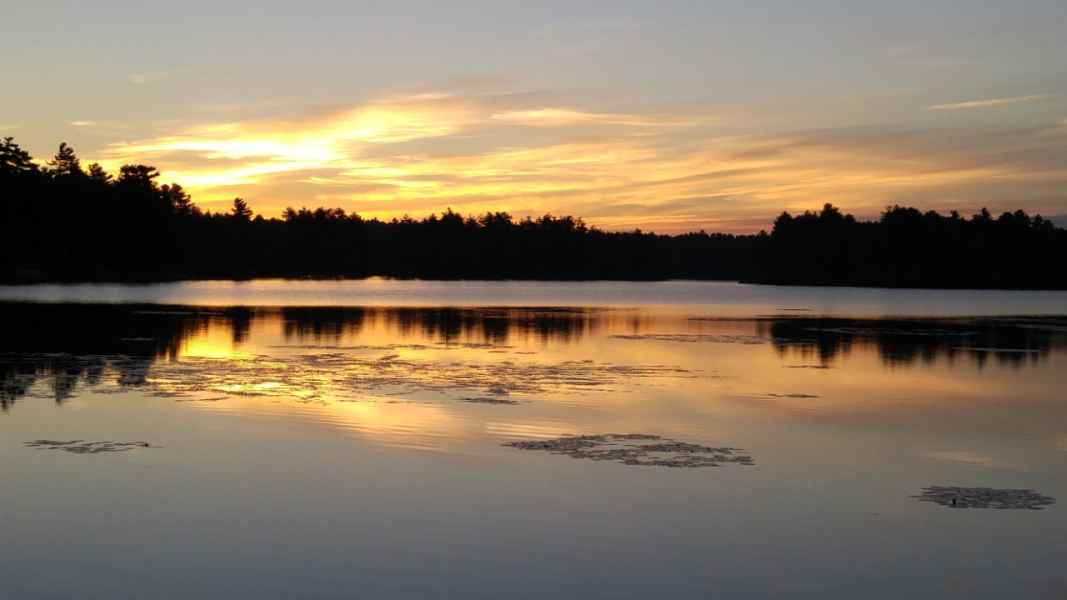 Beautiful Sunset at The Lake in Barrington, New Hampshire