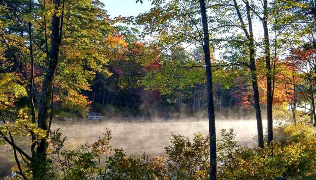 Fall Foliage at the Lake in Barrington