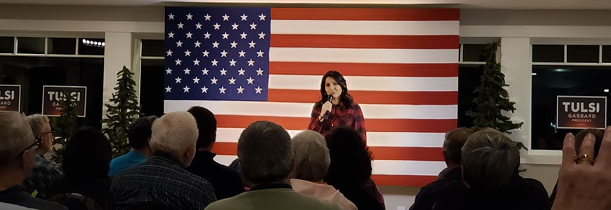 Tulsi Gabbard at Barrington Lake Golf Club Restaurant